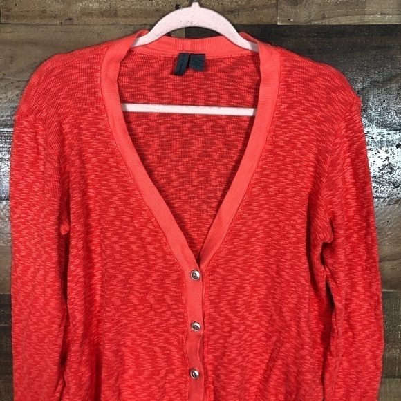 Anthropologie left of center red cardigan - Picture 4 of 8